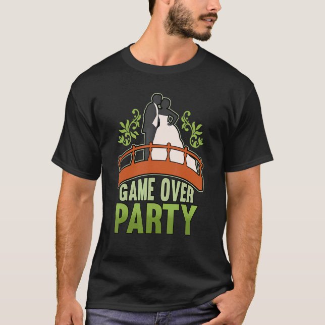Spel över Party Groom T Shirt (Framsida)