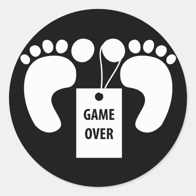 Spel över runt klistermärke (Framsida)