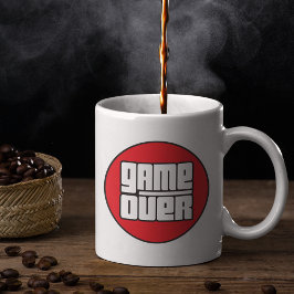Spel över - spelarens kaffemugg