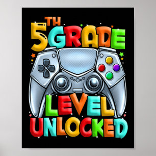 Spel på 5:e Klass-Back to school 5:e Klass-nivå U Poster