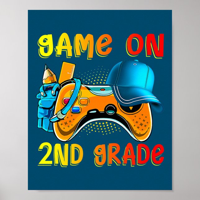 Spel på andra Back to school Klass 2:a Klass Poster (Framsidan)