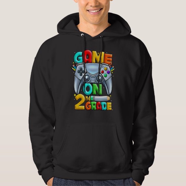 Spel på andra Klass-Back to school andra Klass-niv Hoodie (Framsida)