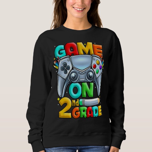 Spel på andra Klass-Back to school andra Klass-niv T Shirt (Framsida)