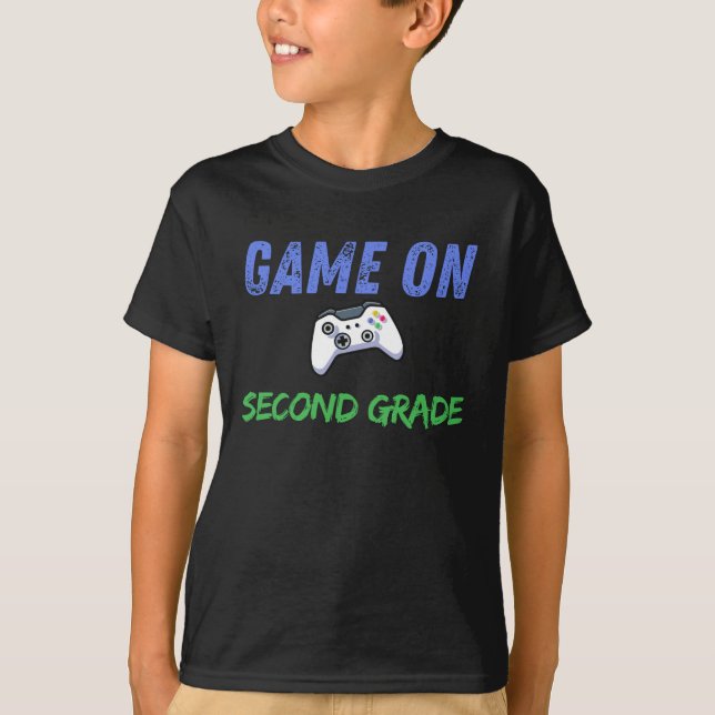 "Spel på" andra Klass Back to school T Shirt (Framsida)