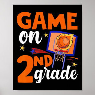 Spel på andra Klass-basketboll Back to school Stud Poster