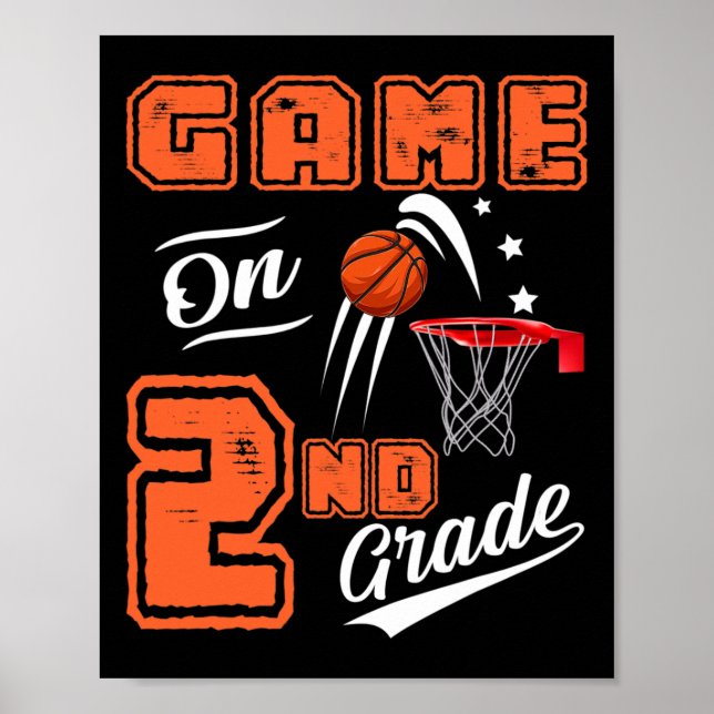 Spel på andra Klass-basketbollen första Scho-dagen Poster (Framsidan)