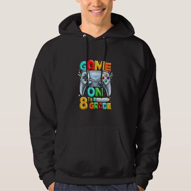 Spel på åttonde Klass-Back to school-nivån Klass Hoodie (Framsida)