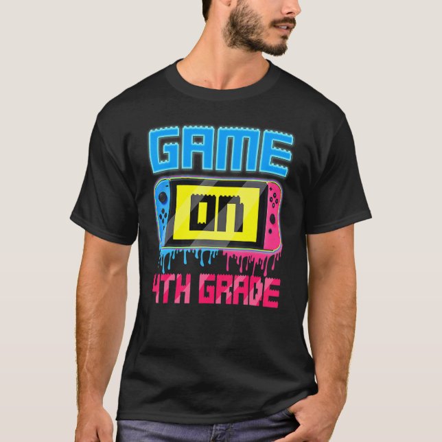 Spel på Back to school-spel i fjärde Klass _1 T Shirt (Framsida)