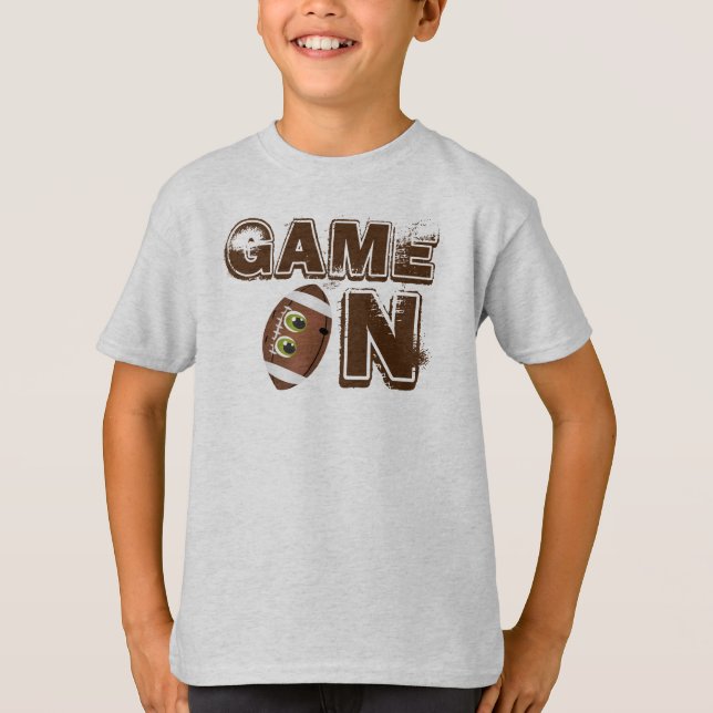 Spel på - barnens grundläggande T-Shirt (Framsida)