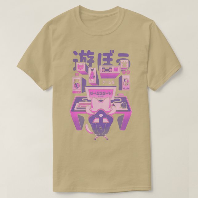 Spel på Cute Geek Nerd Cat Gift T Shirt (Design framsida)