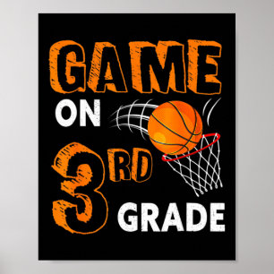 Spel på den tredje Klass-basketbollens Back to sch Poster