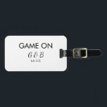 Spel på ett par namn bröllopsfest ställe City g Bagagebricka<br><div class="desc">utformning</div>