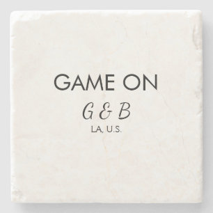 Spel på ett par namn bröllopsfest ställe City g Stenunderlägg