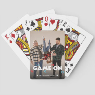 Spel på familjefoto casinokort