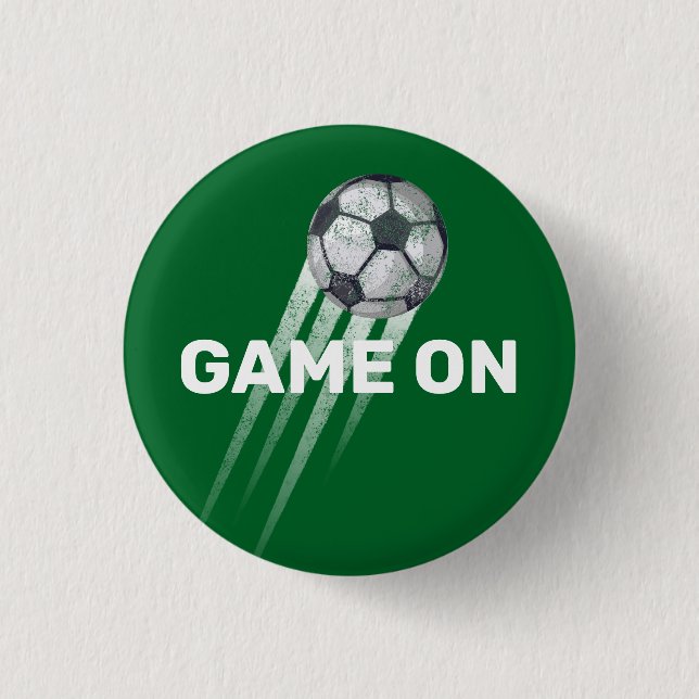 Spel på - Fotbollsknapp för flygande Knapp (Framsida)