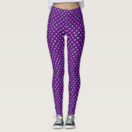 Spel på galna främmande rosa-pixelmonster mönster leggings
