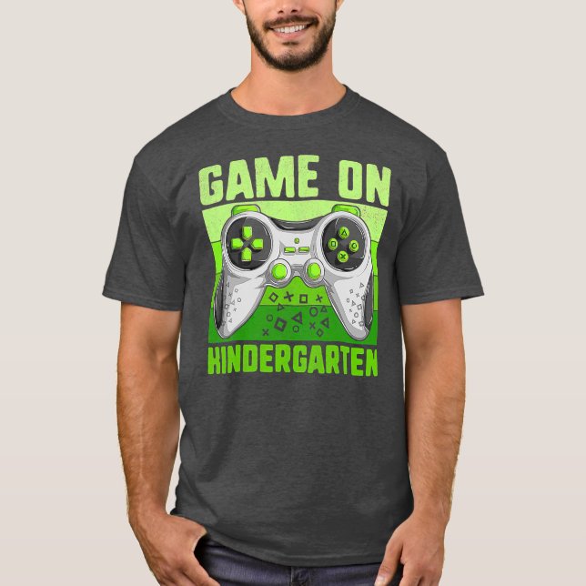 Spel på Kindergarten Funny Back to school Gamer T Shirt (Framsida)