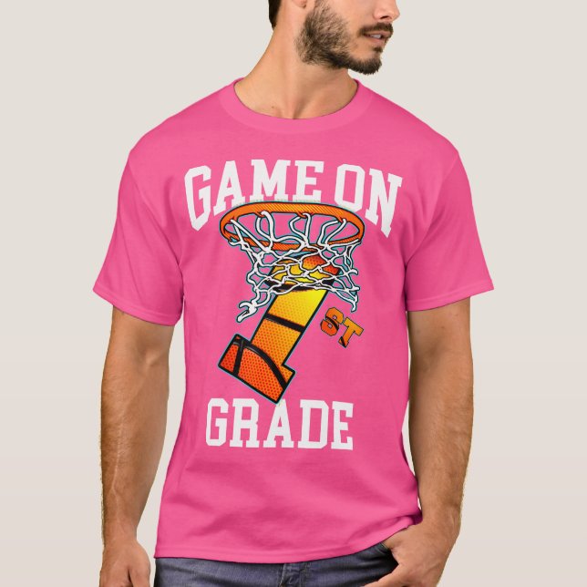 Spel på Klass 1:a Basketball Back to school Studen T Shirt (Framsida)