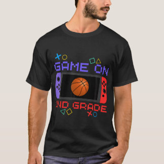 Spel på Klass 2:e Basketball Funny Back to school T Shirt