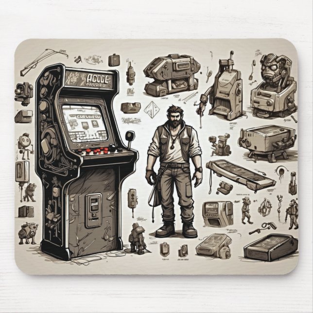 Spel på: Klassisk Arcade Retro Musmatta (Framsidan)