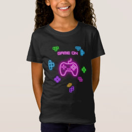 Spel på nyare rosa och grönt-videospelare T-Shirt