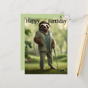 Spel på: Sloth Golf Player, Vykort
