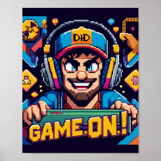 Spel på spelstolen i Pappa Tecknad Poster