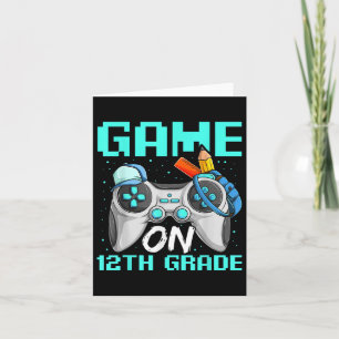 Spel på tolfte Klass-skjortan, roligt Gamer-pojkvä Kort
