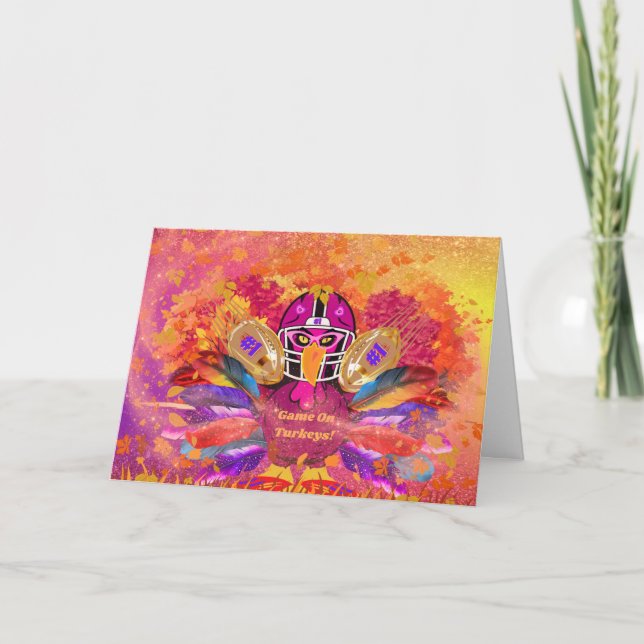 Spel på turkonhälsningskort kort (Framsida)