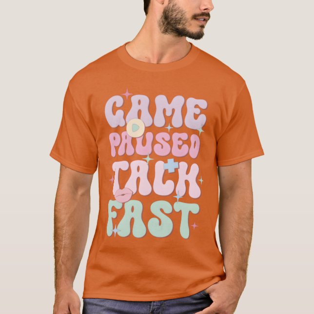 Spel Pausadal Fast Glad Spel Dag present T Shirt (Framsida)