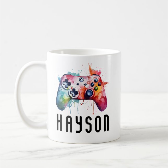 Spel Personlig - barn | Anpassat namn på videospel Kaffemugg (Vänster)