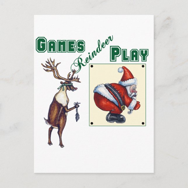 Spel Reindeer Play Vykort (Framsida)