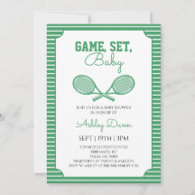 Spel Set Baby Gröna Ränder Golf Baby Shower