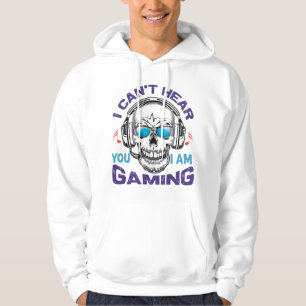 Spel Skull T-Shirt - Coola Gamer Skullgrafik Hoodie