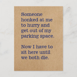 Spel som vi spelar i bilar/honking Idiot Vykort