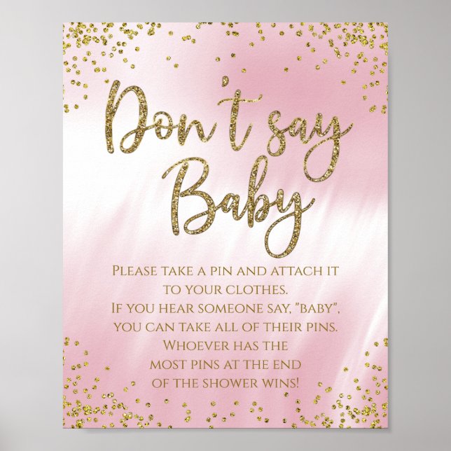 Spel till baby shower: Säga inte baby Poster (Framsidan)