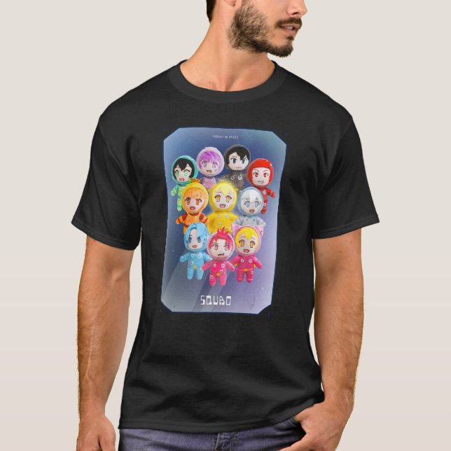 Spel-TV för spelare med Mini Myasty Space Square T Shirt (Framsida)