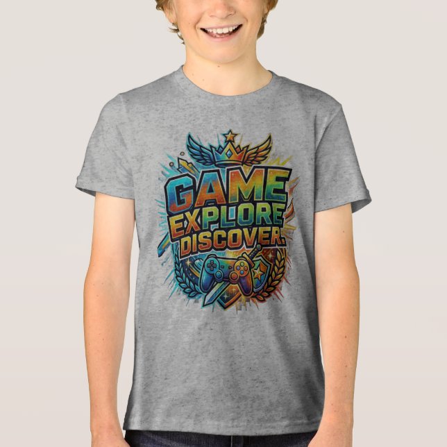 Spel, Utforska, Upptäck T Shirt (Framsida)