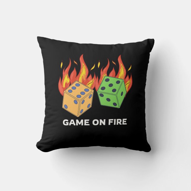 Spel vid brand kudde (Framsida)