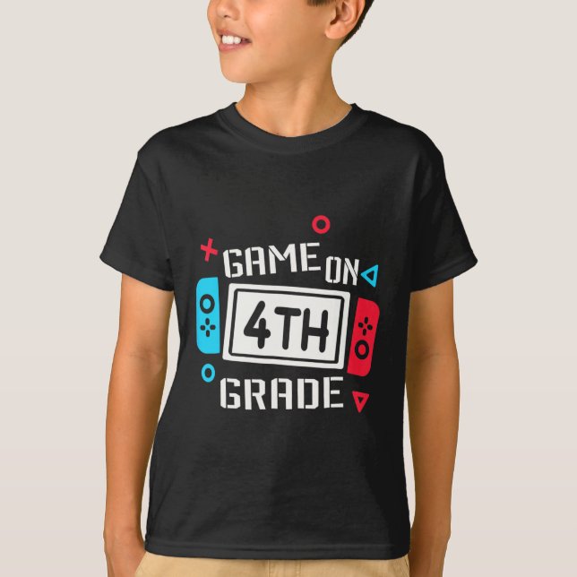 Spel vid fjärde Klass-bojorna Kids Fjärde Klass ti T Shirt (Framsida)