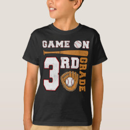 Spel vid tredje Klass Baseball Back to school T Shirt