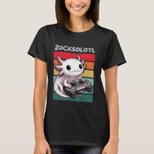 Spel Video Game Axolotl Computer Nerd Funny T Shirt