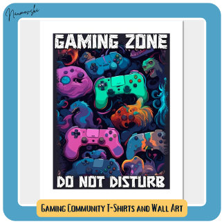 Spel Zon - stör inte Coolan Gamer Gift Idea Poster