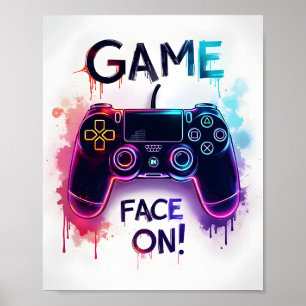 Spela Ansikte på! Controller Art Poster