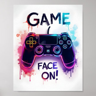 Spela Ansikte på! Controller Art Poster