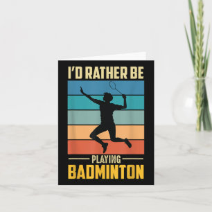 Spela Badminton Shuttle Retro Badminton Player-spe Kort