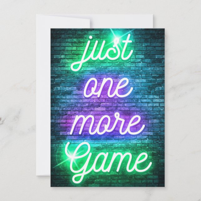 Spela bara ett spel till inbjudningar (Framsida)