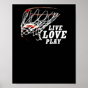 Spela basketboll i Kärlek på subgirl Poster