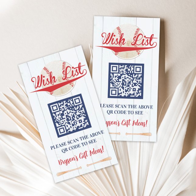 Spela Boll Baseball Födelsedags önskelista Kort (Skapare uppladdad)