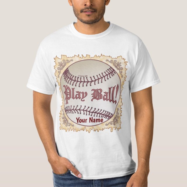 Spela Boll Baseball T Shirt (Framsida)